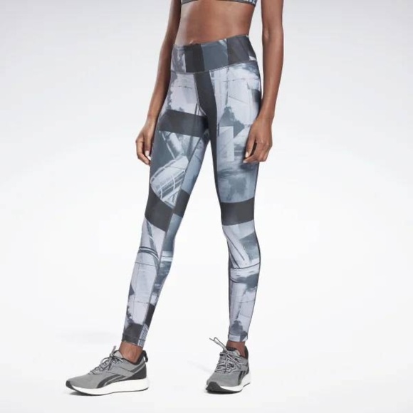 Reebok Lux Bold Printed Leggings - Picture 1 of 9